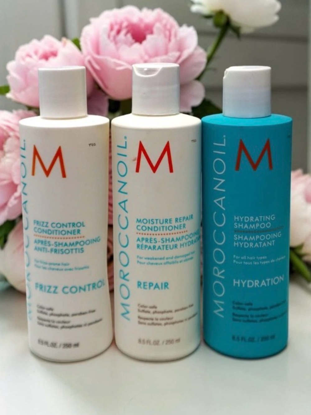Moroccanoil Hydrating Shampoo + Frizz Control Moisture Repair Conditioner 8.5fl
